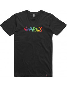 APEX T-SHIRT RAINBOW BLACK
