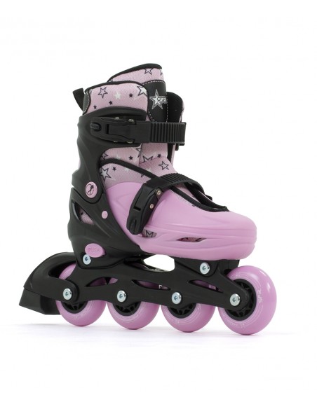 patines sfr plasma ajustable | negro-rosa | junior