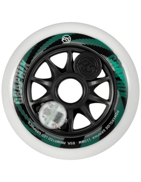 rueda powerslide graphix 110mm | blanco