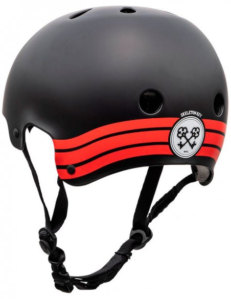 Oferta casco pro-tec old school cert | skeleton key black/red