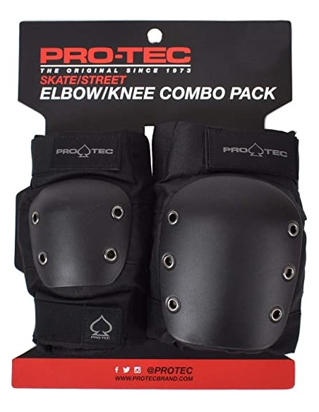 pack protecciones pro-tec [rodillera+codera]