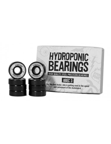 hydroponic bearings abec 3 white - 8pack