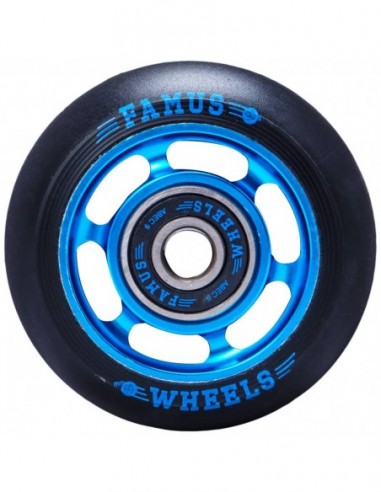 ruedas famus 60mm 6 spokes azul/negro 90a - 4 pack