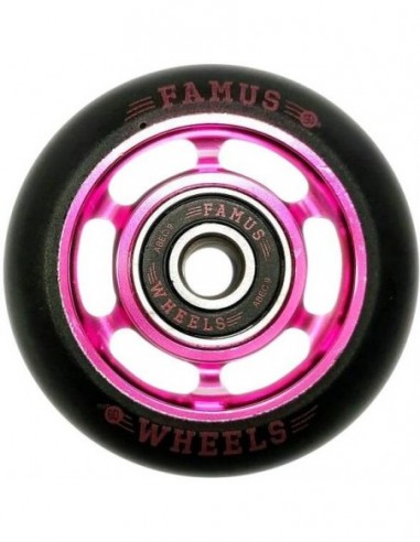 ruedas famus 60mm 6 spokes rosa 90a - 4 pack