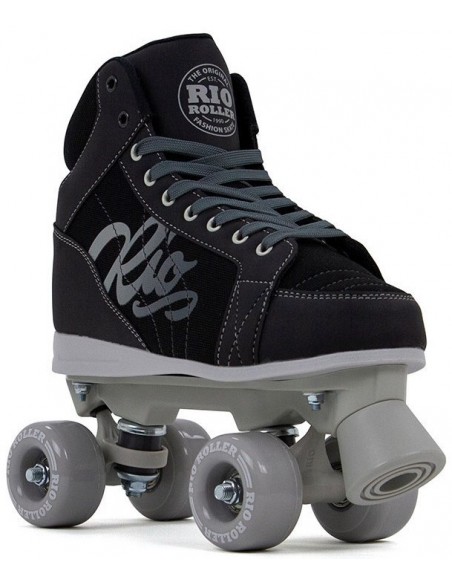 rio roller lumina quad skates - negro/gris