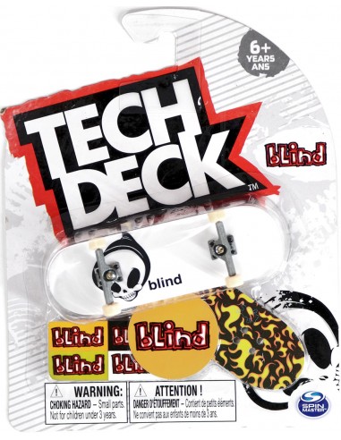 tech deck blind face logo white