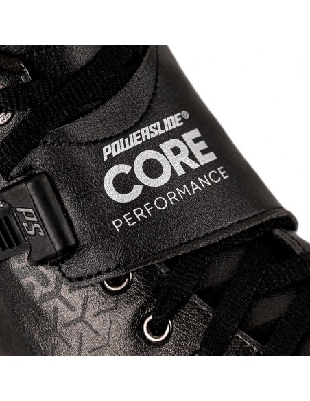 Características powerslide racing skates core performance black 4x90