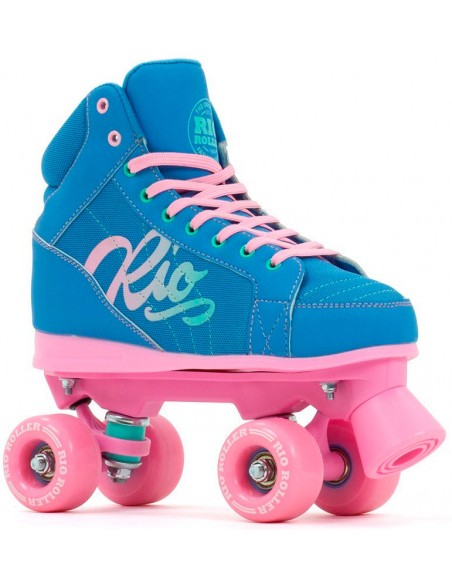 rio roller lumina quad skates | azul-rosa